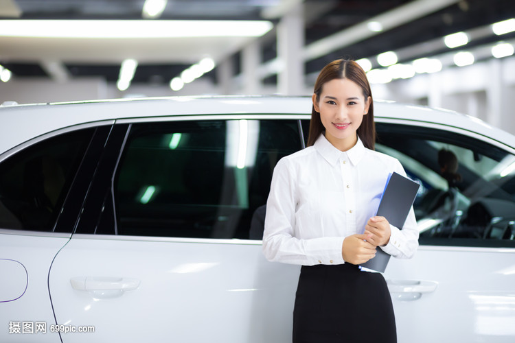 汽車銷售商務女性